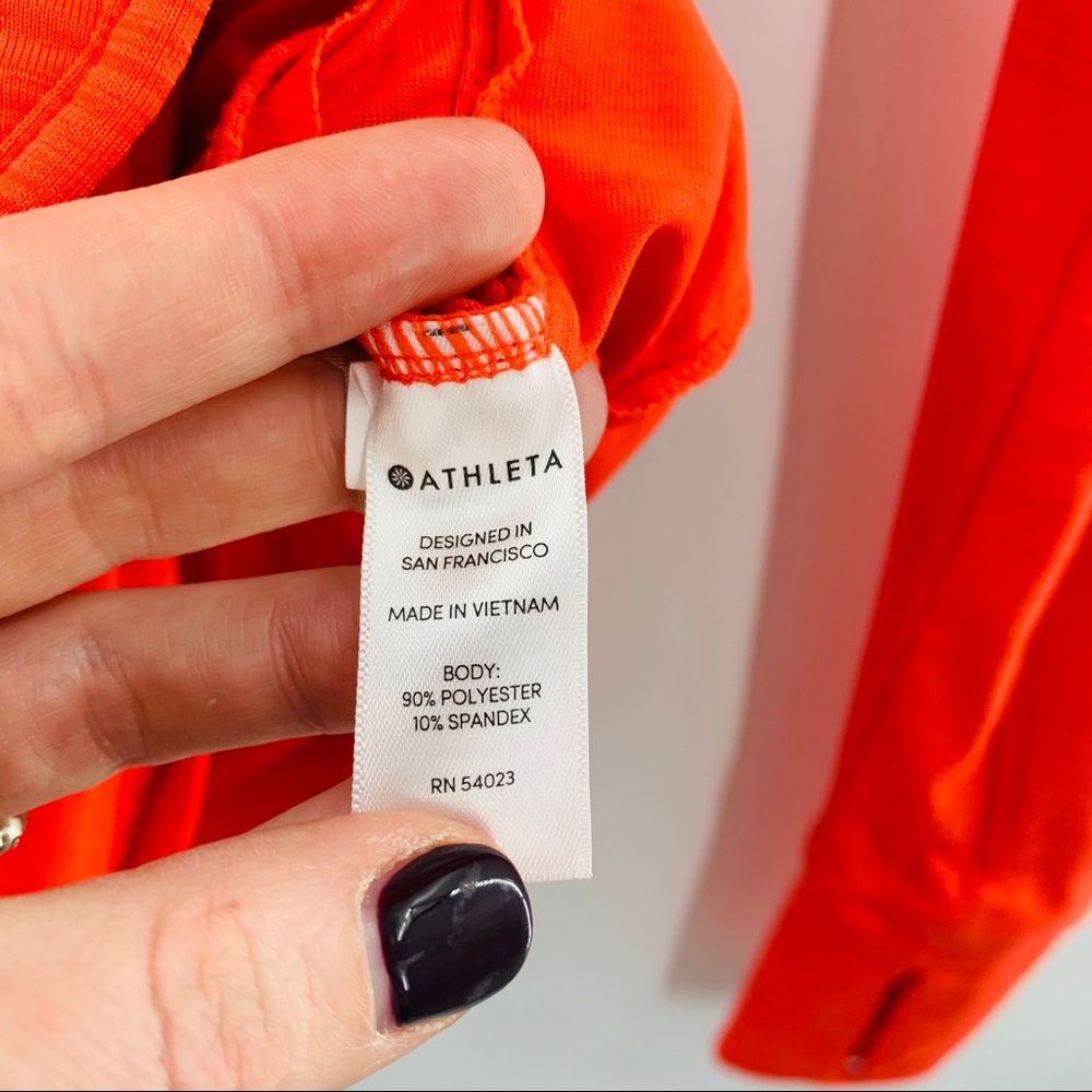 Athleta Bright Orange Full Zip Hoodie | XXS - Picture 5 of 7